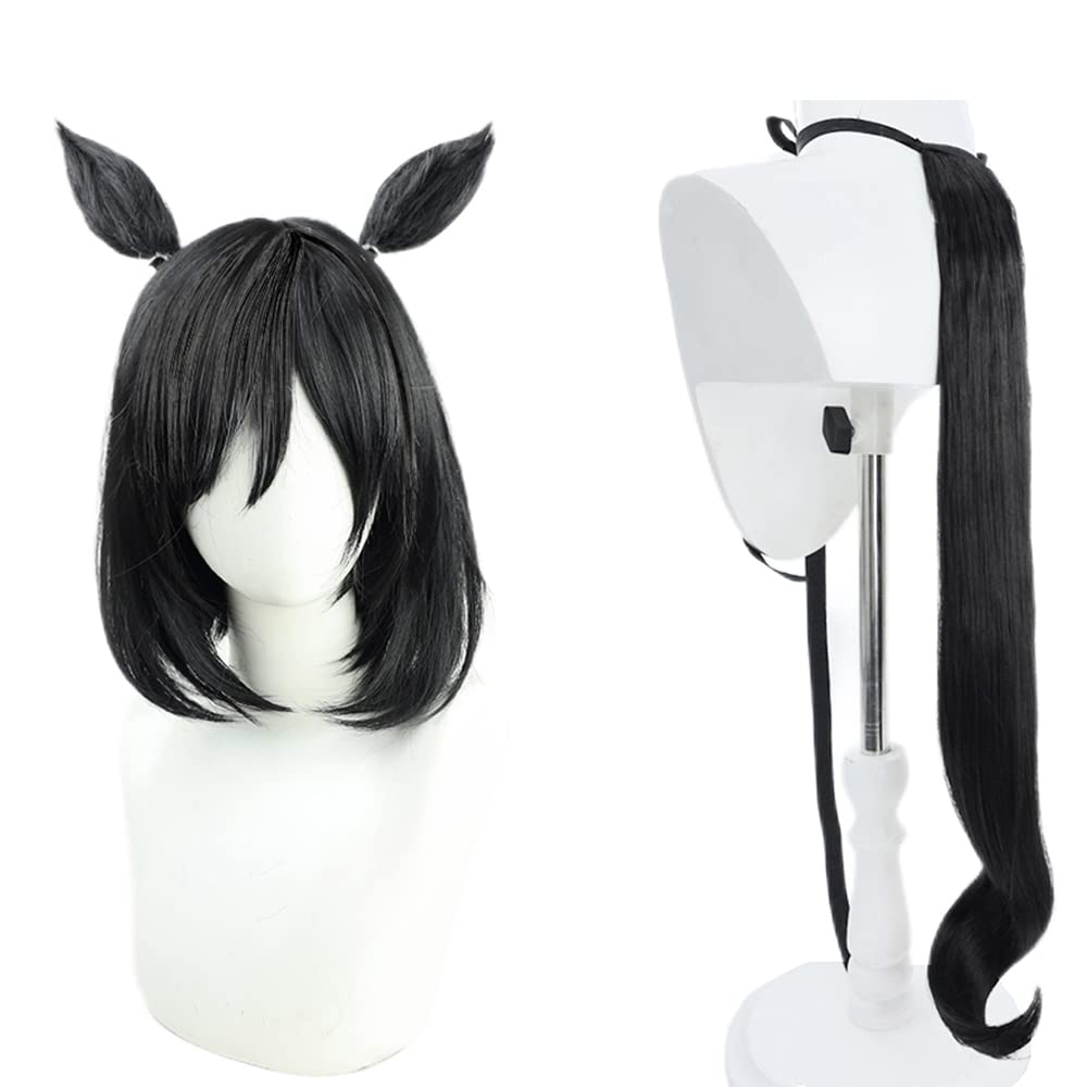 ウマ娘　コスプレ　エイシンフラッシュ　ウィッグ尻尾付き Amazon.co.jp: コスプレウィッグ エイシンフラッシュ ウィッグ wig